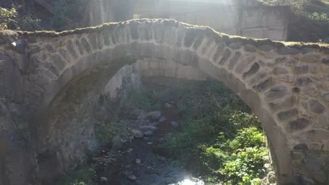 A small bridge made of bricks 6 Video stock 336816777