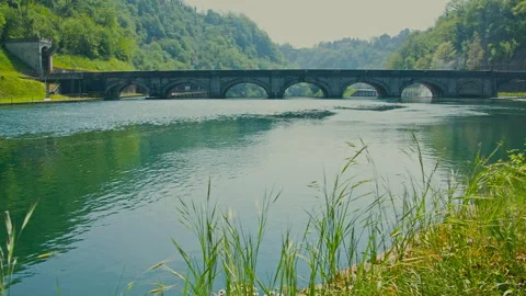 Small Bridge over the Water Stock Footage 252075147