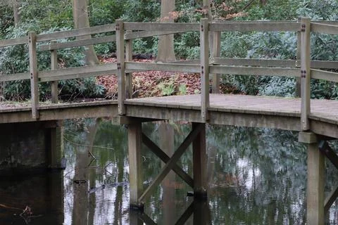 Small bridge over water Foto stock