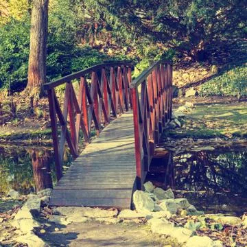 Small bridge in the park 写真素材