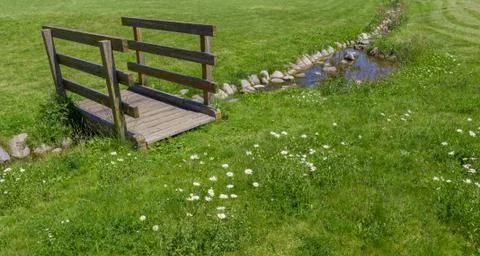 Small bridge in the park Stock Photos