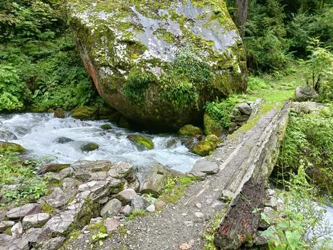 Small Bridge on The River Stock Photos