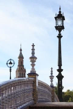Small bridge in sevilla Stock Photos