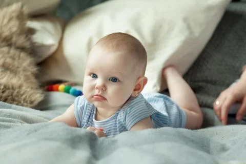 Small bright child Stock Photos
