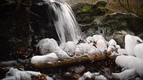 Small brook in a forest Stock Footage 71085420