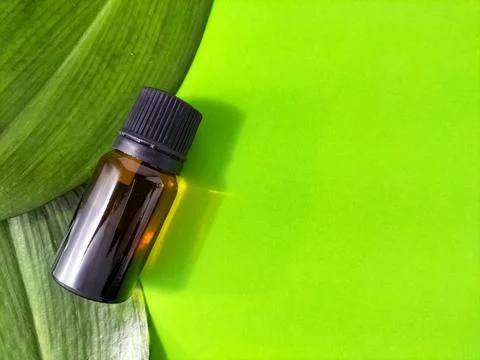 Small brown bottle Foto stock