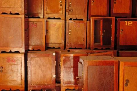 Small brown cabinet 写真素材