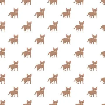 Small brown cats forming a seamless pattern Stockillustratie