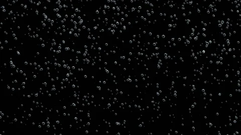 Small bubbles of gas from champagne filled the entire space of the black screen. Stock Footage 131223711