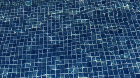 Small bubbles in the pool background pure clear water  ceramic tile mosaic. Stock Footage 160946145