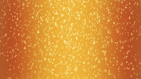 Small bubbles rising in golden liquid Stock Footage 180189087