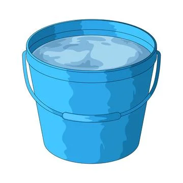 Small bucket with water illustration Stock Illustration