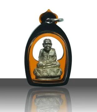 Small Buddha image or Amulet of thailand, Luang Pu Thuat Stock Photos