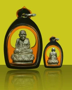 Small Buddha image or Amulet of thailand, Luang Pu Thuat Фото