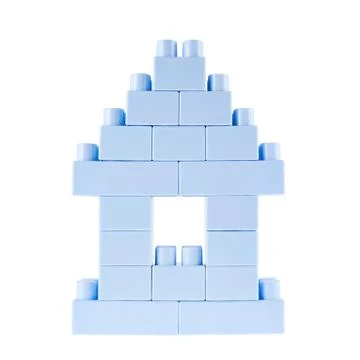 Small building made of toy bricks Stock Photos