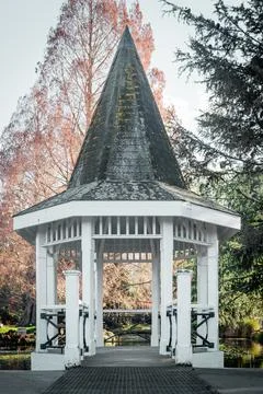 Small building in park Stock Photos