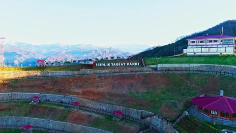 A small building on top of a hill Stock Footage 273012055