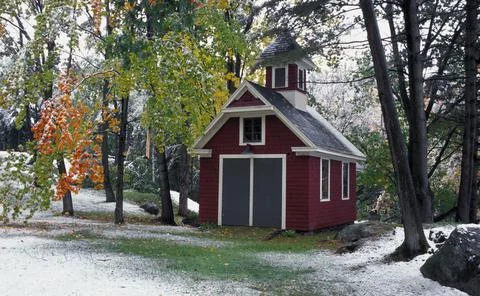 Small Building In Woods Stock Photos