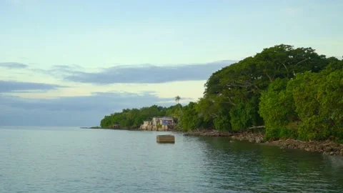 Small buildings on the coastline Video stock 168477965