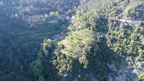 Small buildings in the valleys Stock Footage 78561111