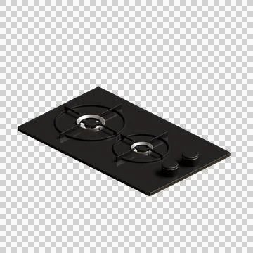 Small Built In Gas Hob Isometric View Illustrazione stock