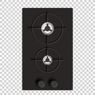Small Built In Gas Hob Top View Stock Illustration