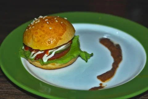 Small burger Stock Photos
