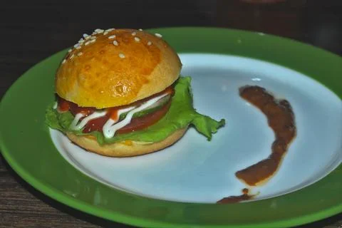 Small burger Foto stock