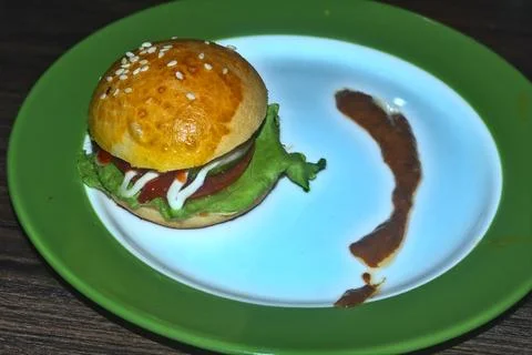 Small burger Foto stock
