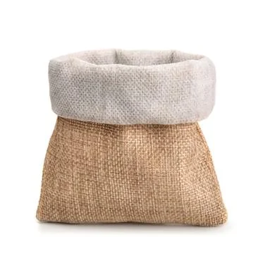 Small burlap bag Stock Photos