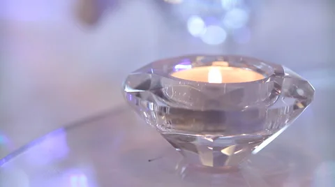 Small burning candle Stock Footage 62379027