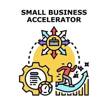Small business accelerator program accelerating startup success Illustration