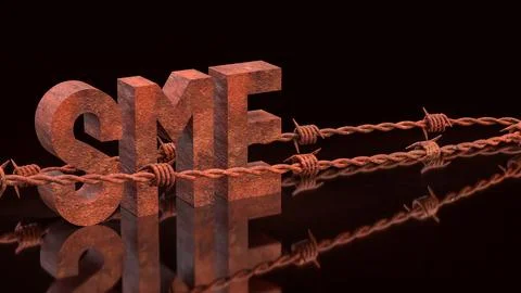 Small Business Barriers and Challenges 3d render. Stock Illustration