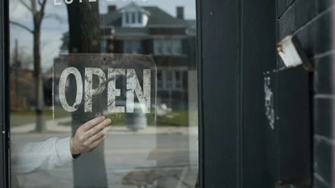 Small business closed Stock Footage 129848538