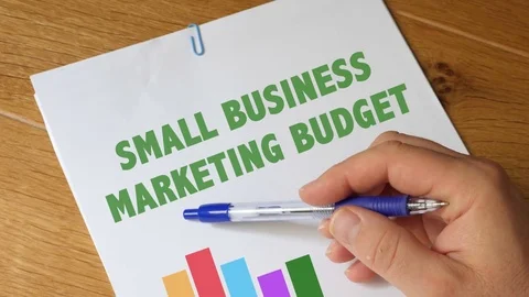 Small Business Marketing Budget Report Stock Footage