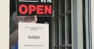Small Business Owner Closes The Store Because Of Coronavirus Stock Footage