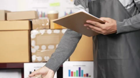 Small business owner Video stock 153573932