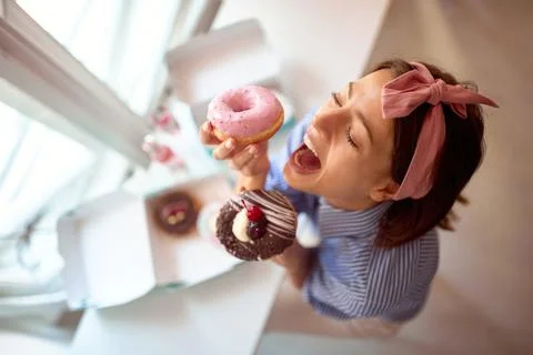 Small business owner is passionate about her appetizing product Stock Photos