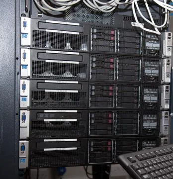 Small business server rack Stock Photos