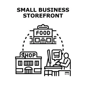 Small business storefront network and shopping experience Ilustración de archivo