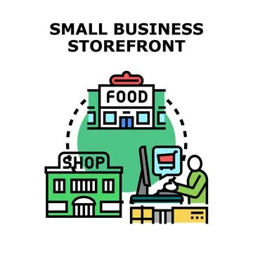 Small business storefront network and shopping experience Ilustración de archivo
