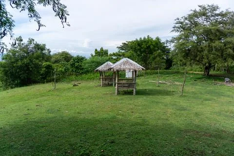 Small cabin on the mountain Stock Photos