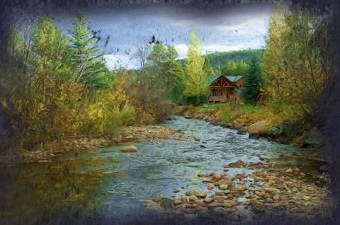 The Small Cabin Stock Photos