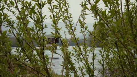 A Small Cabin on the River Vídeo Stock 93552032