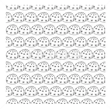 Small cactus in doodle style. Simple seamless pattern. . Stock Illustration
