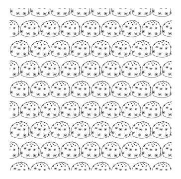 Small cactus in doodle style. Simple seamless pattern. . Stock Illustration