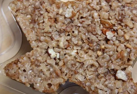 Small Cake With Nuts and Toffee Shaped Like the State of Texas Stock Photos