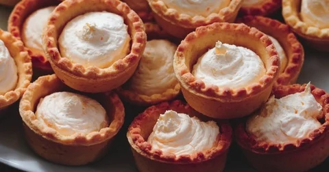Small cakes with cream Stock Footage 81906070