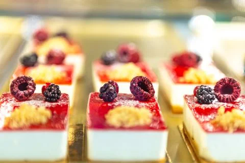 Small cakes in large quantities Stock Photos