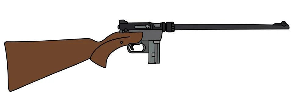 Small caliber rifle Stock Illustration